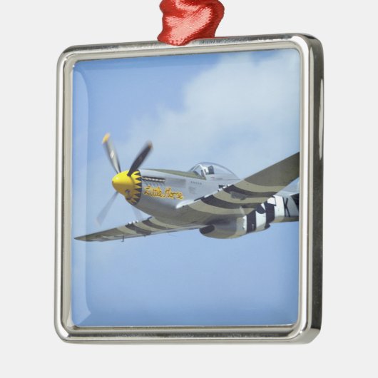 北アメリカP-51Dのムスタング、小さい馬 メタルオーナメント (左)