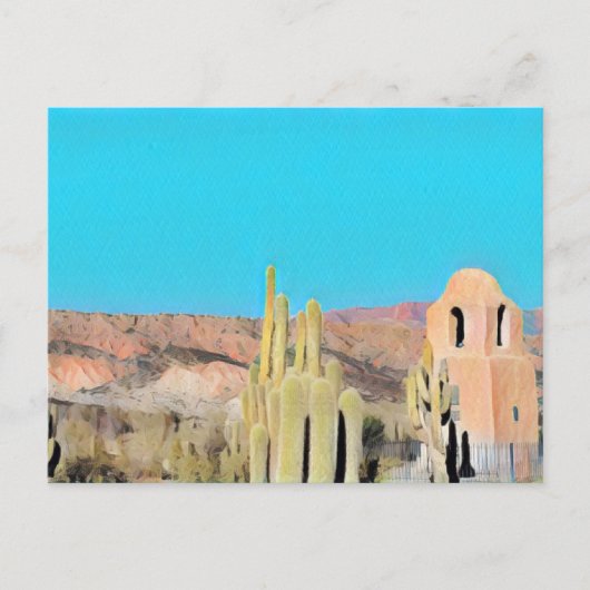 北アルゼンチンの砂漠 ポストカード (正面)