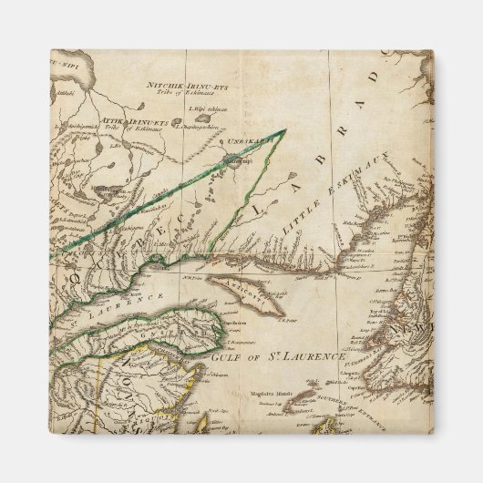 北イギリス植民地の総合地図 マグネット (正面)