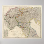 北イタリアとサルデーニャ ポスター (正面)