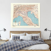 北イタリア第二次世界大戦の戦略地図(1943年) キャンバスプリント (インサイチュ (寝室))