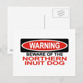 北イヌイット犬に用心 ポストカード (正面/裏面)