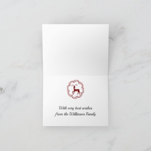 北インスパイア林の風景。幸せなクリスマス シーズンカード (内部)