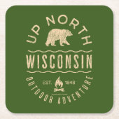 北ウィスコンシン スクエアペーパーコースター (正面)