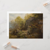 北ウェールズのコンウェイ近郊の風景(A.H. Wyant) カード (正面/裏面インサイチュ)