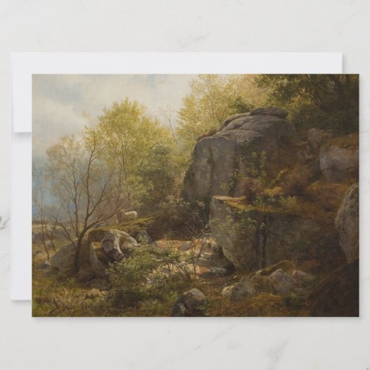 北ウェールズのコンウェイ近郊の風景(A.H. Wyant) カード (正面)