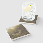 北ウェールズのコンウェイ近郊の風景(A.H. Wyant) ストーンコースター (横)