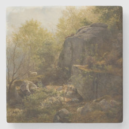 北ウェールズのコンウェイ近郊の風景(A.H. Wyant) ストーンコースター