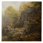 北ウェールズのコンウェイ近郊の風景(A.H. Wyant) タイル (正面)