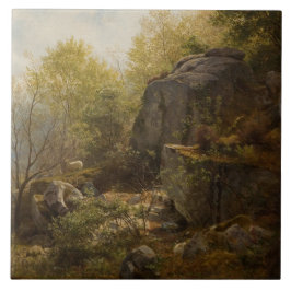 北ウェールズのコンウェイ近郊の風景(A.H. Wyant) タイル