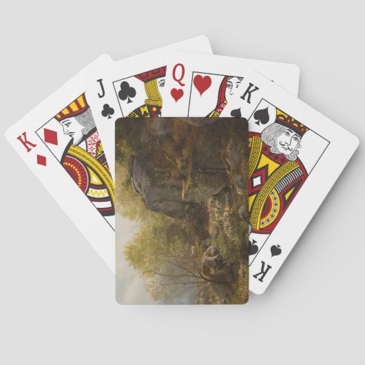 北ウェールズのコンウェイ近郊の風景(A.H. Wyant) トランプ (裏面)