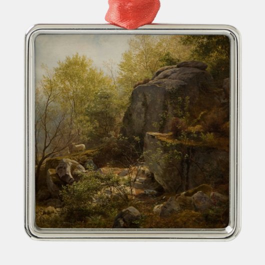 北ウェールズのコンウェイ近郊の風景(A.H. Wyant) メタルオーナメント (正面)