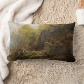 北ウェールズのコンウェイ近郊の風景(A.H. Wyant) ランバークッション (ブランケット)