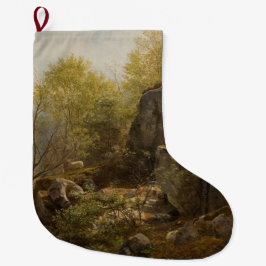北ウェールズのコンウェイ近郊の風景(A.H. Wyant) ラージクリスマスストッキング