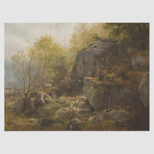 北ウェールズのコンウェイ近郊の風景(A.H. Wyant) 薄葉紙 (正面)