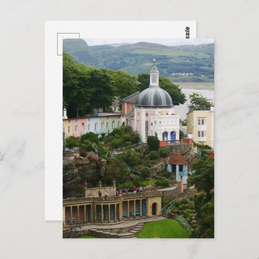 北ウェールズのポートマイリオン河口グウィネッドのビュー ポストカード (正面/裏面)