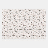 北ウッズボタニカルバードクリスマス ラッピングペーパーシート (正面)