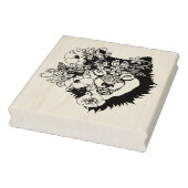 北ウルフのアニマルアートカラーリングページ ラバースタンプ (スタンプ)