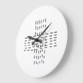 北エレガントダッシュ白黒モダン ラージ壁時計 (傾斜)