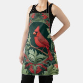 北エレガント(鳥)ショウジョウコウカンチョウウィリアムインスパイアモリス エプロン (インサイチュ)