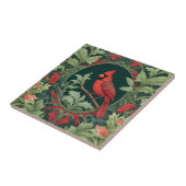 北エレガント（鳥）ショウジョウコウカンチョウウィリアムインスパイアモリス タイル (側面)