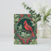 北エレガント（鳥）ショウジョウコウカンチョウウィリアムインスパイアモリス ポストカード (スタンド正面)