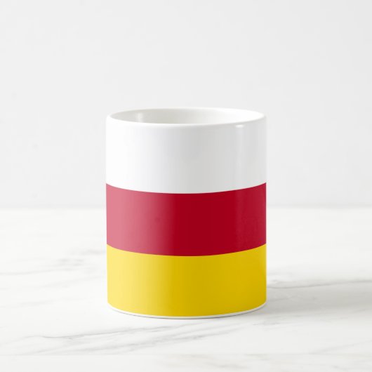 北オセチアの旗 コーヒーマグカップ (中央)