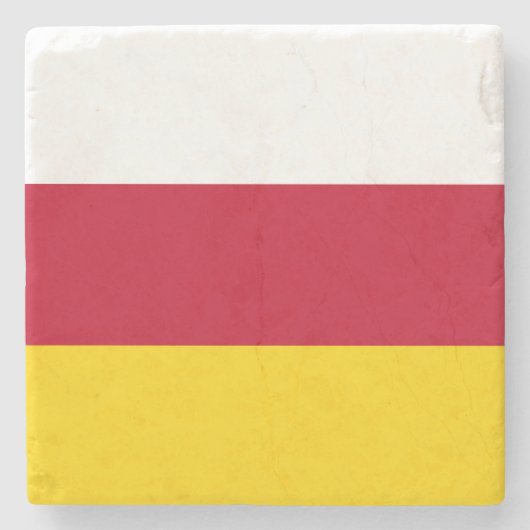 北オセチアの旗 ストーンコースター (正面)