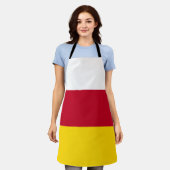 北オセチア国旗 エプロン (着用した状態)
