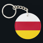 北オセチア国旗 キーホルダー<br><div class="desc">北オセチア・アラニアの愛国国旗。</div>