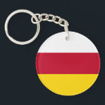 北オセチア国旗 キーホルダー<br><div class="desc">北オセチア・アラニアの愛国国旗。</div>