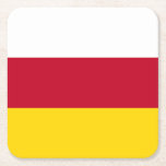 北オセチア国旗 スクエアペーパーコースター<br><div class="desc">北オセチア・アラニアの愛国国旗。</div>