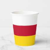 北オセチア国旗 紙コップ (正面)
