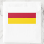 北オセチア国旗 長方形シール (バッグ)