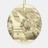 北オーロライリノイ石リトグラフ1871アート セラミックオーナメント (左)