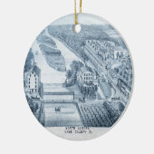 北オーロライリノイ石リトグラフ1871アート セラミックオーナメント (左)