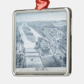 北オーロライリノイ石リトグラフ1871アート メタルオーナメント (左)