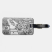 北オーロライリノイ石リトグラフ1871アート ラゲッジタグ (裏面横)