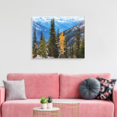 北カスケード山脈Wenatchee国立森林 キャンバスプリント (インサイチュ (リビング))