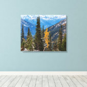 北カスケード山脈Wenatchee国立森林 キャンバスプリント (インサイチュ (ウッドフロア))