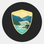 北カスケード1968国立公園茶 ラウンドシール (正面)