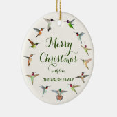 北カスタムアメリカのハミングバードの陶磁器の装飾 セラミックオーナメント (右)