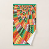 「北カラフル光」フラクタル・アート バスタオルセット (ハンドタオル)