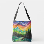 北カラフル灯 クロスボディバッグ (裏面)