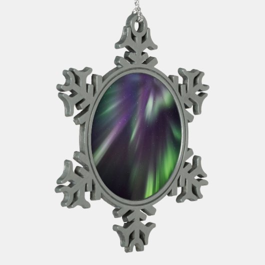 北カラフル灯 スノーフレークピューターオーナメント (左)