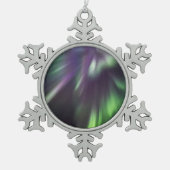 北カラフル灯 スノーフレークピューターオーナメント (正面)