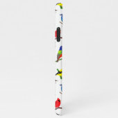 北カラフル米鳥模様 iPhoneケース (右側)