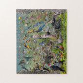 北カリフォルニアの裏庭の鳥 ジグソーパズル (縦)