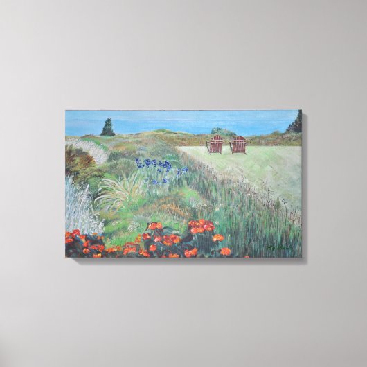 北カリフォルニアへの前列ビュー キャンバスプリント (正面)