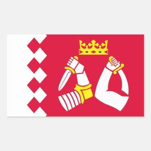 北カルヤラ旗 長方形シール (正面)
